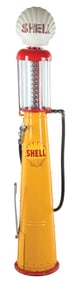 GILBERT & BARKER MODEL #177 GAS PUMP RESTORED IN SHELL GASOLINE