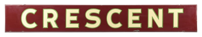 CHEVRON CRESENT PORCELAIN SERVICE STATION SIGN