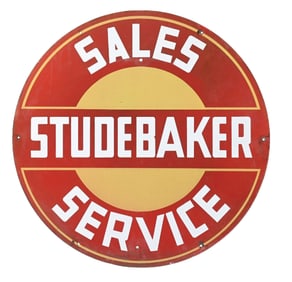 STUDEBAKER SALES & SERVICE PORCELAIN SIGN