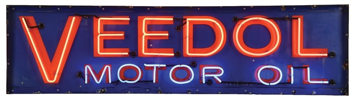 VEEDOL MOTOR OIL PORCELAIN NEON SIGN
