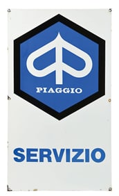 PIAGGIO SERVIZIO PORCELAIN SIGN