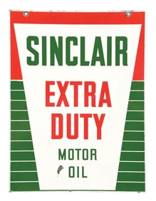 SINCLAIR EXTRA DUTY MOTOR OIL PORCELAIN SIGN