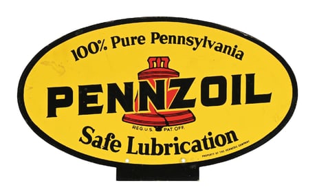 PENNZOIL MOTOR OIL TIN RACK SIGN