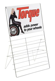 TORQUE TIN ADVERTISING DISPLAY RACK NOS W/ BOX