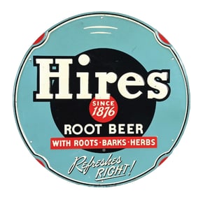 HIRES ROOT BEER EMBOSSED TIN SIGN