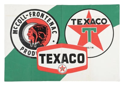 MCCOLL FRONTENAC & TEXACO SERVICE STATION ADVERTISING BANNER