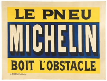 MICHELIN TIRES PAPER POSTER WITH LINEN BACKING