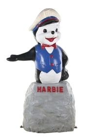 HARBOR GASOLINE "HARBIE THE SEAL" FIBERGLASS SERVICE STATION DISPLAY