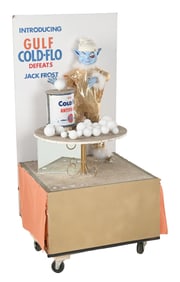 INTRODUCING GULF COLD-FLO ANTI FREEZE ANIMATED SERVICE STATION DISPLAY
