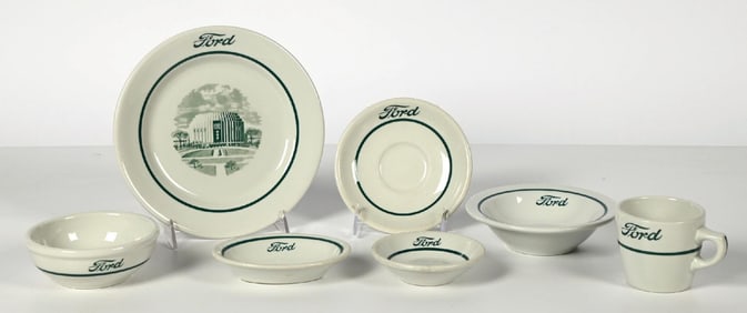 COLLECTION OF 7: FORD ADVERTISING CHINA MADE BY SHENANGO