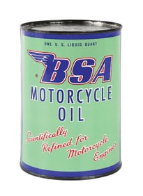 BSA MOTORCYCLE OIL ONE QUART CAN