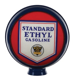 STANDARD ETHYL GASOLINE COMPLETE 15" GLOBE ON METAL BODY