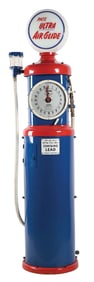 TOKHEIN MODEL #850 CLOCK FACE GAS PUMP RESTORED IN RED, WHITE & BLUE