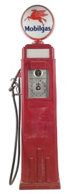 TOKHEIM MODEL 36B CLOCK FACE GAS PUMP W/ ORIGINAL MOBILGAS 16.5" COMPLETE GLOBE