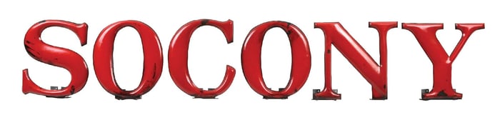SOCONY SERVICE STATION PORCELAIN LETTERS