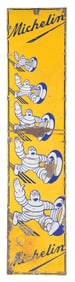 RARE MICHELIN TIRES PORCELAIN SERVICE STATION SIGN W/ BIBENDUM GRAPHIC