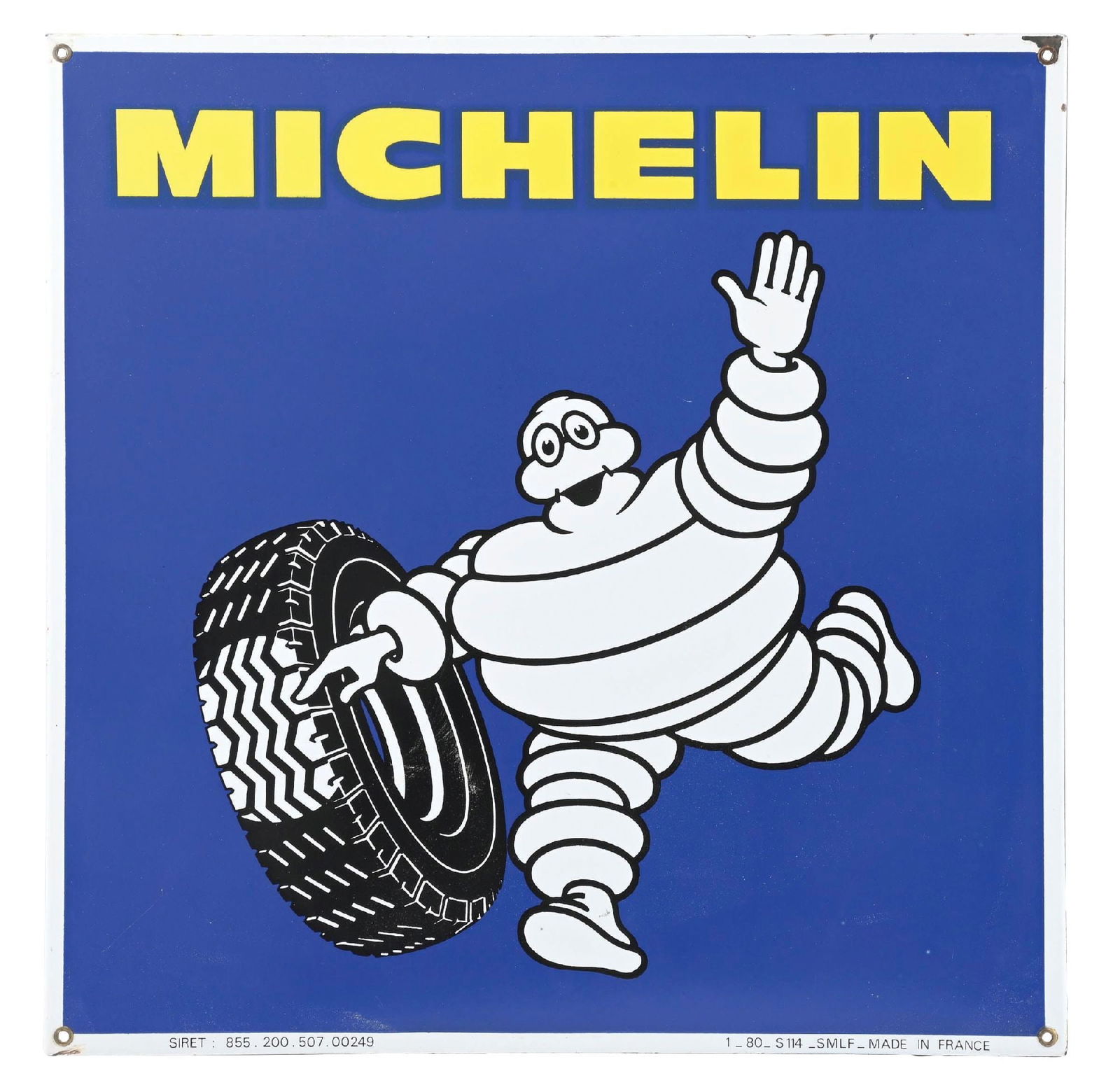 MICHELIN TIRES PORCELAIN SIGN W/ BIBENDUM GRAPHIC (1 of 4)