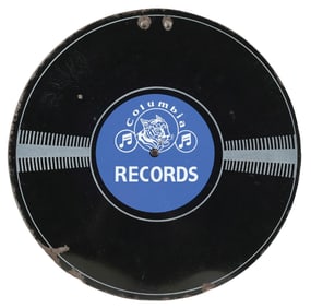 COLUMBIA RECORDS PORCELAIN SIGN