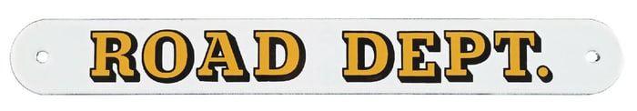 TULARE, CALIFORNIA ROAD DEPARTMENT NOS PORCELAIN SIGN
