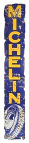 MICHELIN TIRES PORCELAIN SIGN W/ BIBENDUM GRAPHIC