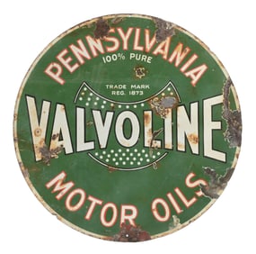 VALVOLINE PENNSYLVANIA MOTOR OIL PORCELAIN SIGN