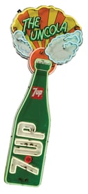 SEVEN UP "THE UNCOLA" TIN SIGN W/ ADDED NEON