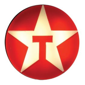 TEXACO SERVICE STATION EMBOSSED PLASTIC SIGN