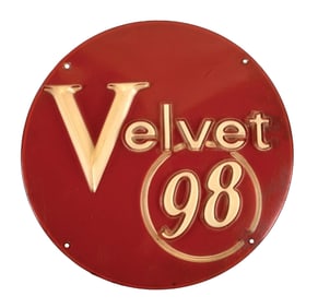 VELVET 98 GASOLINE EMBOSSED PLASTIC PUMP PLATE