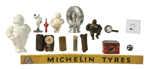 COLLECTION OF 13: MICHELIN TIRES ADVERTISING EPHEMERA.
