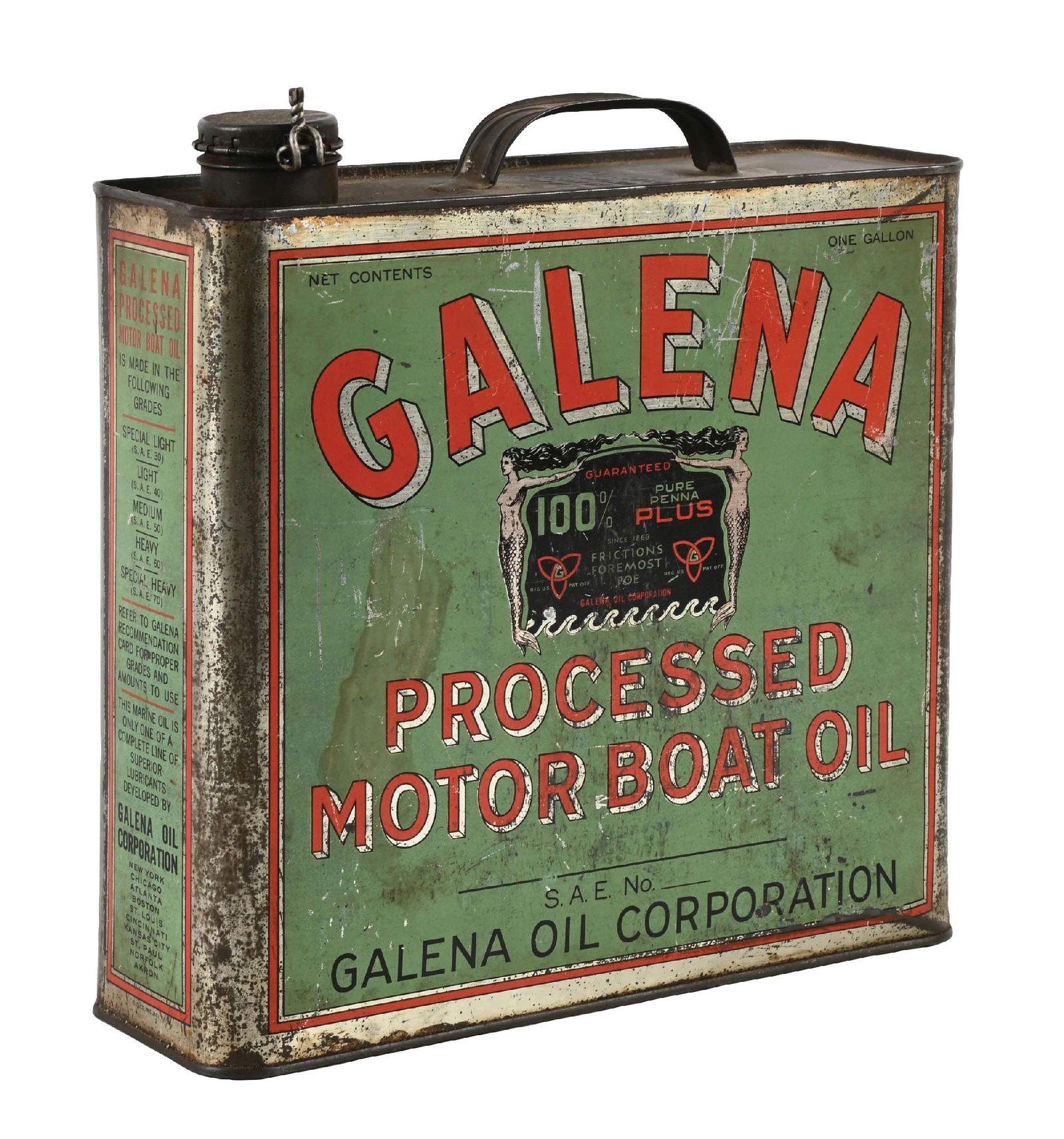 GALENA MOTOR BOAT OIL 1 GALLON CAN (1 of 4)