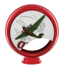 CLIPPER GASOLINE SINGLE 15" GLOBE LENS ON METAL BODY