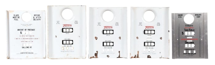 COLLECTION OF 5: GAS PUMP COMPUTING FACES