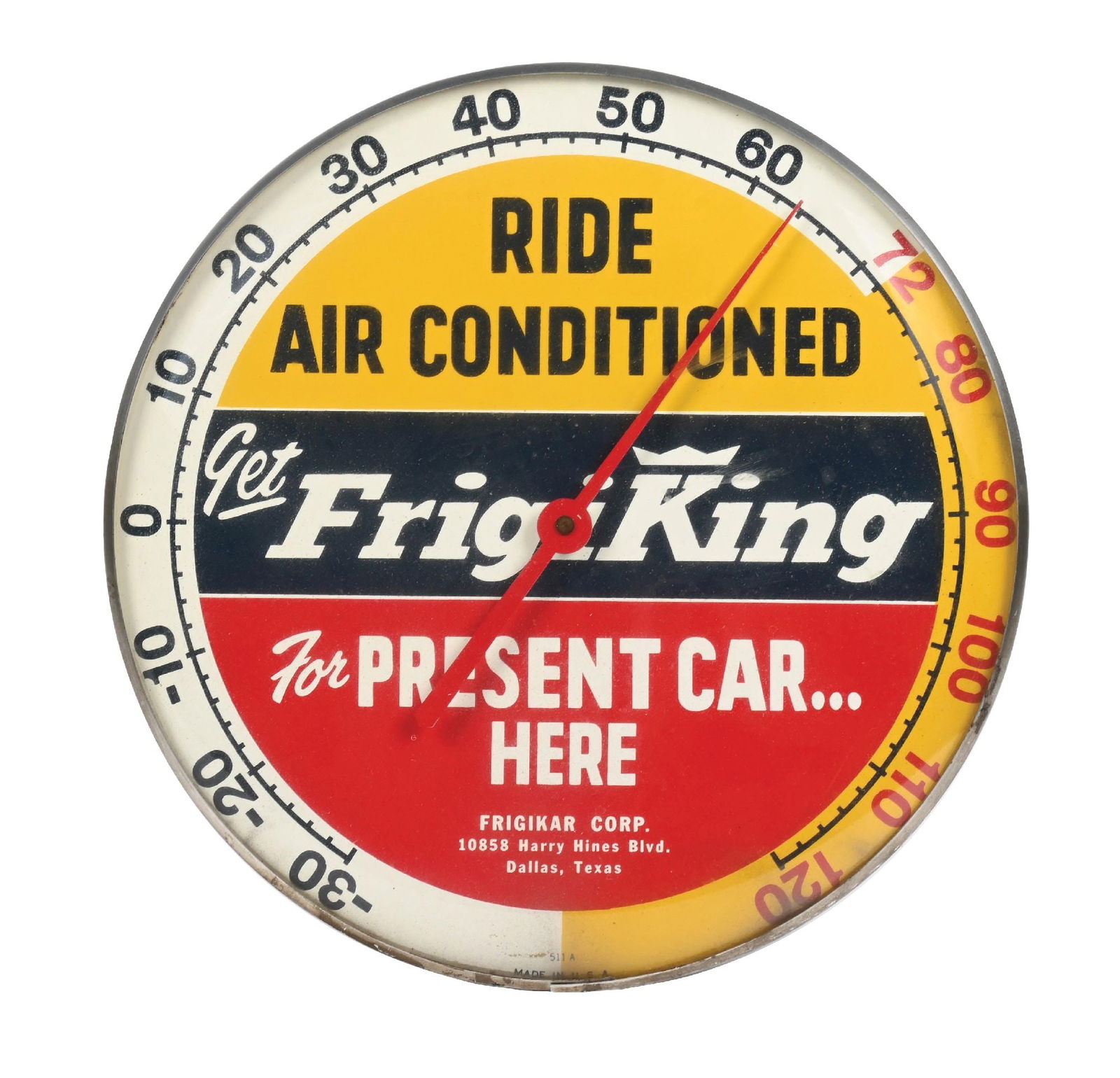 GET FRIGIKING RIDE AIR CONDITIONED ADVERTISING THERMOMETER (1 of 3)