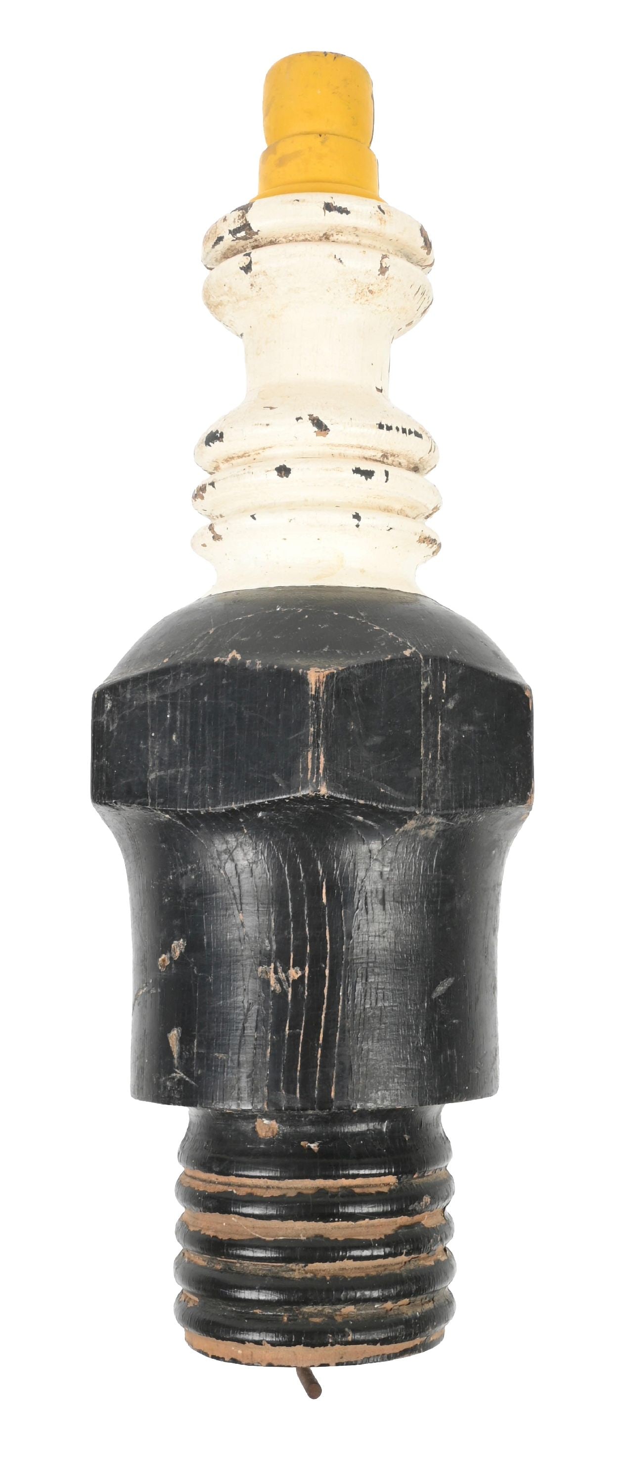WOODEN FIGURAL SPARK PLUG ADVERTISING DISPLAY (1 of 4)