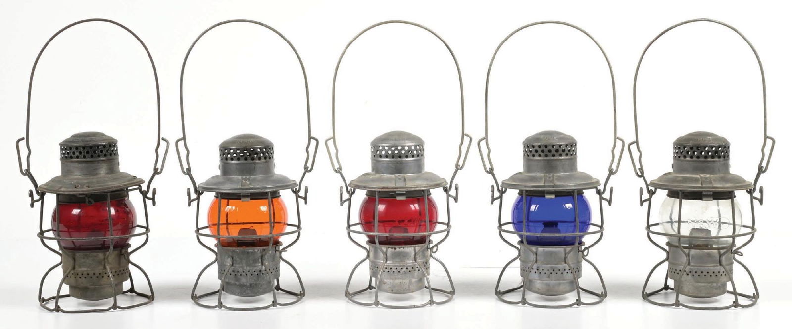 LOT OF 5 RAILROAD LANTERNS (1 of 10)