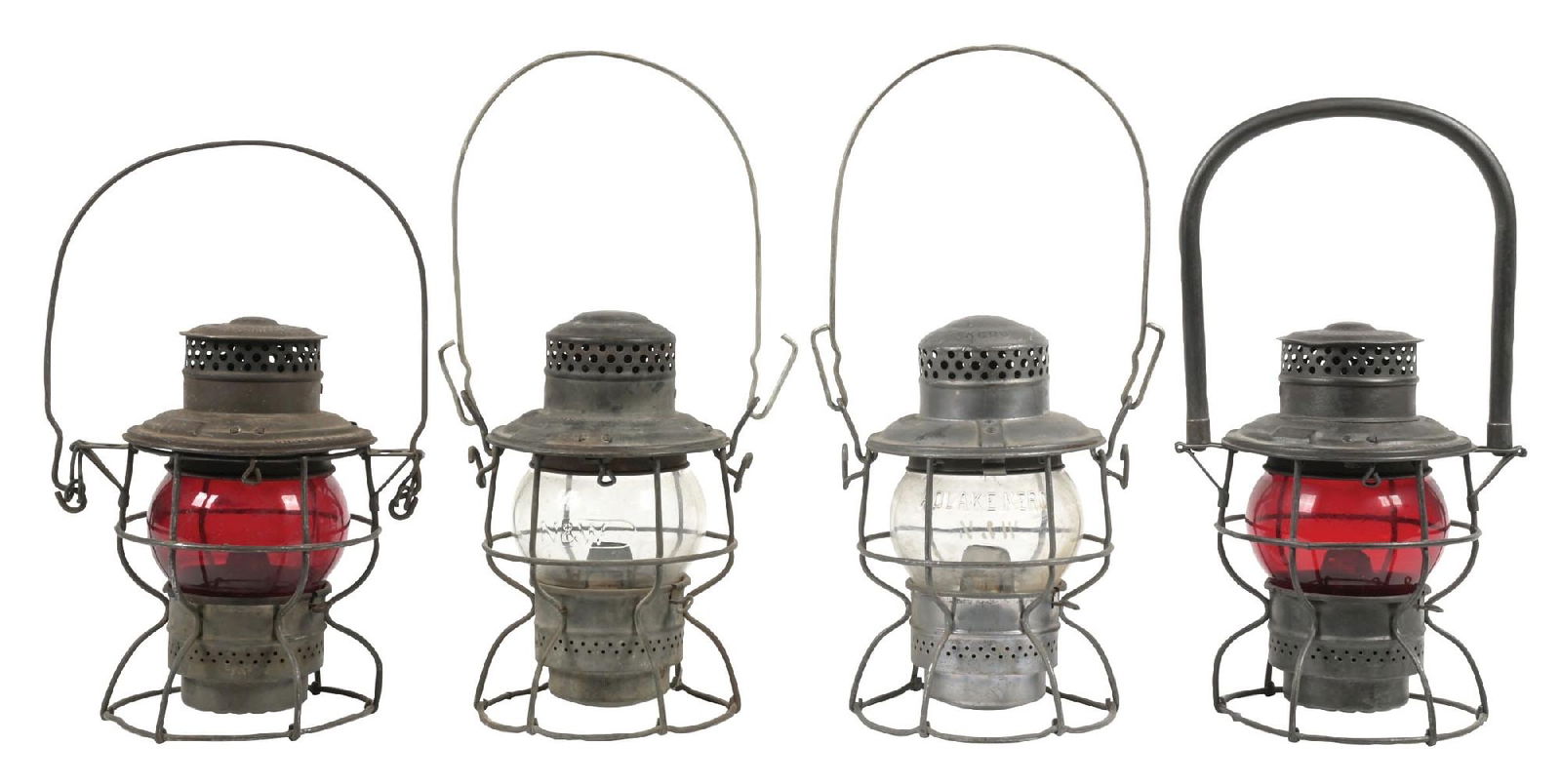 LOT OF 4 RAILROAD LANTERNS (1 of 9)