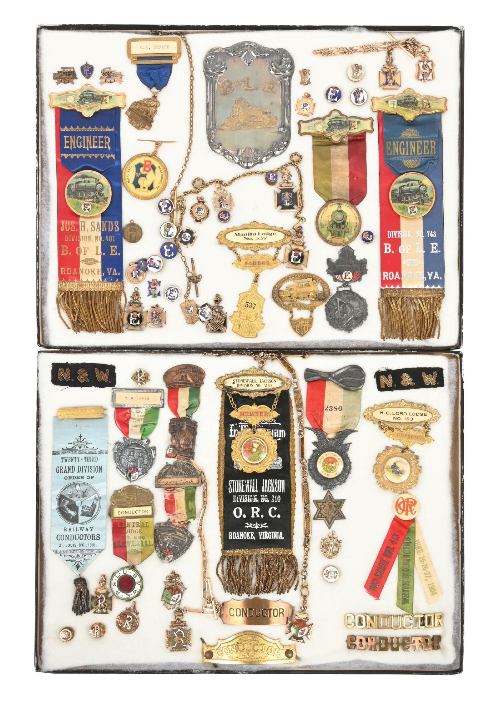 LOT OF 2 COLLECTIONS OF RAILROAD MISC. ITEMS (1 of 3)