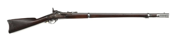 (A) SCARCE SPRINGFIELD US MODEL 1870 TRAPDOOR RIFLE.