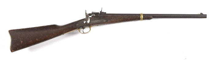 (A) JOSLYN 1862 TRANSITIONAL SINGLE SHOT BREECH LOADING SADDLE RING CARBINE.