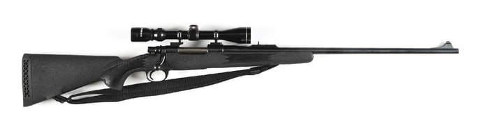 (M) CUSTOM ENGLISH INTERARMS MARK X BOLT ACTION RIFLE.