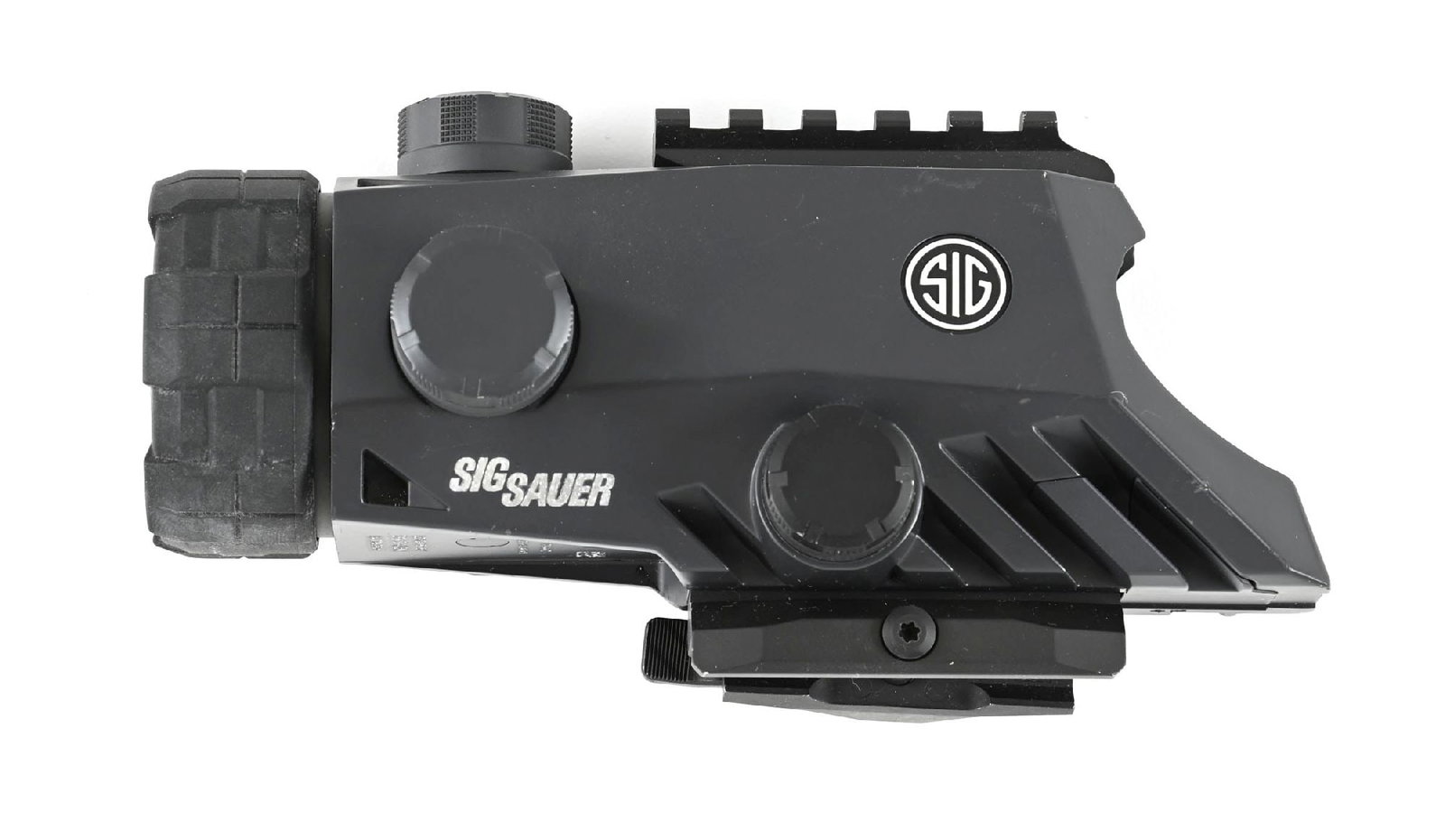 SIG SAUER BRAVO 4 SCOPE.: 4x30 prism sight with BDC reticle on a QD base. No box. CONDITION: Excellent, clear lenses, operates correctly.