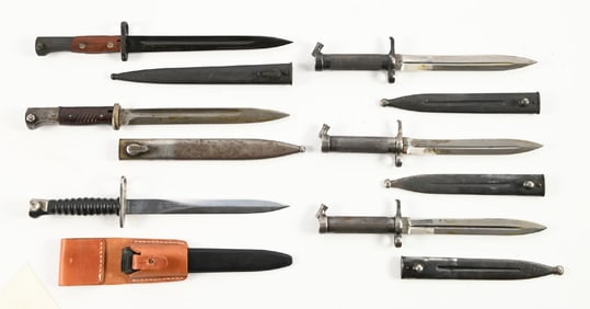 LOT OF SIX BAYONETS.
