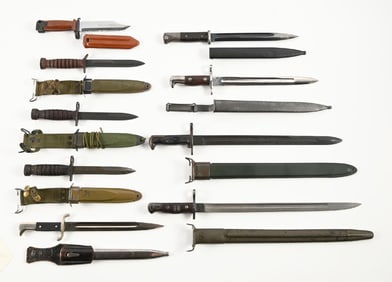 LOT OF 9: US AND GERMAN WWII ERA BAYONETS.