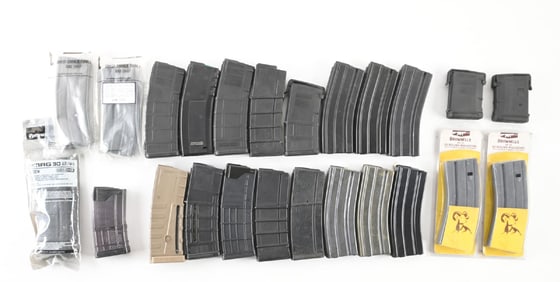 LARGE LOT OF MIXED CAPACITY MIXED MAKER AR-15 MAGAZINES