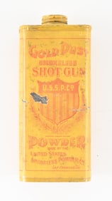 US SMOKELESS POWDER CO. GOLD DUST POWDER CAN.