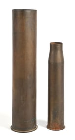 LOT OF 2: US AND GERMAN WWII SHELLS.