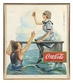 OUTSTANDING COCA-COLA WINDOW DISPLAY PRINTER'S PROOF