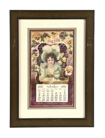 1901 COCA-COLA CALENDAR W/ HILDA CLARK GRAPHIC