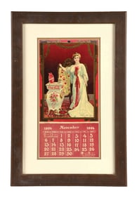 1904 COCA-COLA CALENDAR W/ LILLIAN NORDICA GRAPHIC