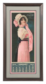 1914 COCA-COLA CALENDAR W/ BETTY GRAPHIC
